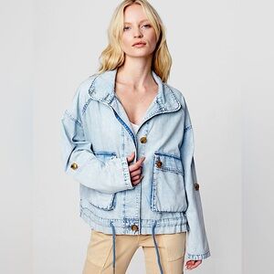 BLANKNYC Women's Stand Collar Denim Jacket nwt small